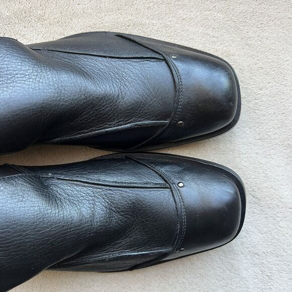 Gordon Rush Black Leather Slip On Loafer Shoes with Studs Men’s US 11 7142 - Picture 10 of 16